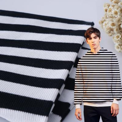 China Fashionable Healthy And Environmental Friendly Striped Knit Fabric For French Terry for sale