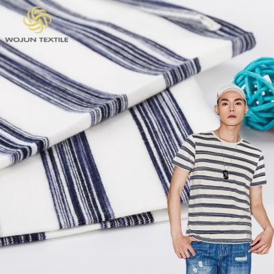 China Healthy And Environmentally Friendly Pure Cotton ​Striped Material Fabric For T-Shirt en venta