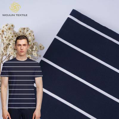 中国 Support Customization And Fashionable And Soft Cotton ​Striped Material Fabric For T-Shirt 販売のため