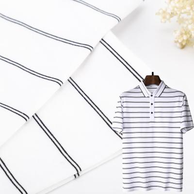 China Sweat-Absorbent And Fashionable Skin-Friendly Striped Knit Fabric For Tracksuit Te koop