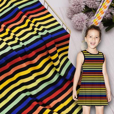 China Skin-Friendly Fashionable Striped Cotton Fabric For T- Shirt for sale