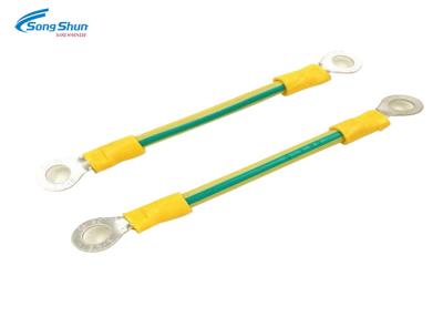 China 1.25-5 M5 Earth Bonding Cable Ring Ground Wire 1015 18AWG Green Yellow Blue for sale