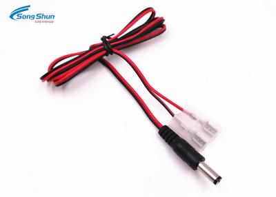 China PVC negro cordón de la corriente continua de 5,5 x de 2.5m m, Cable terminal del adaptador de 4,8 x de 0.5m m 18AWG DC en venta