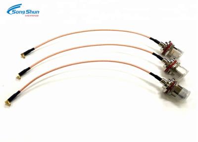 China MCX Plug O - Ring Pigtail Cable Right Angle N Jack Bulkhead RG316 Copper Conductor for sale