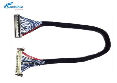 China 40pin LVDS Cable Assembly For Communication Wire Hanrness Bare Copper Conductor for sale