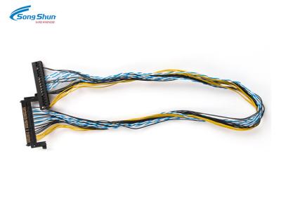 China LCD Display LVDS Cable Assembly Flat Television Set Customized Length 28AWG for sale