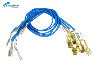 China Quick Disconnect Female 18 AWG Wire , Tin Silver Plated Tab 6.35 X 0.81mm Terminal Cable for sale