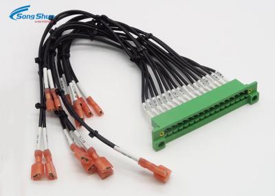 China Bare Copper Faston Cable Wire Harness 3.81mm Terminal Blocks 6.35x0.81mm for sale