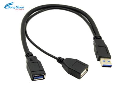 China 3,0 dados extra fêmeas masculinos Y do poder do cabo de extensão de USB para o disco rígido móvel à venda