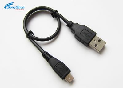 China Black PVC USB Extension Cable Micro Charging Pass 2A Bare Copper Conductor for sale