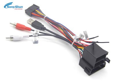 China Car Stereo Radio Automotive Wiring Harness Plug Cable RCA USB2.0 Plug Connector 1 for sale