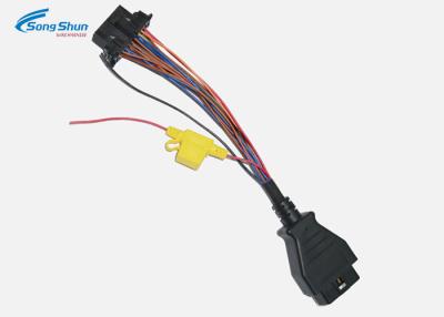 China Truck Automotive Wiring Harness OBDII Connector 10A Fuse 1.4-20.0mm PVC Jacket for sale