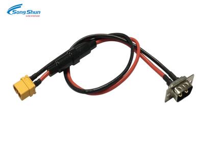 China 12 Inch 2W2 Male - XT60 Plug Power Connector Cable , 10A Fuse 14awg Power Cable for sale