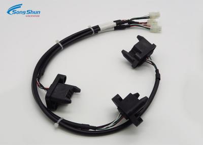 China 20AWG Black Custom Wiring Harness , 12 Pin Connector Wire Harness Assembly for sale
