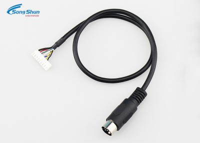 China 5 Pin Din Plug Radio Cable Wire Harness Female Socket Plastic Handle Connector for sale