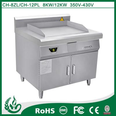 China Heavy Duty Electric Induction Griddle 8kw For Restaurant / Hotel / School for sale