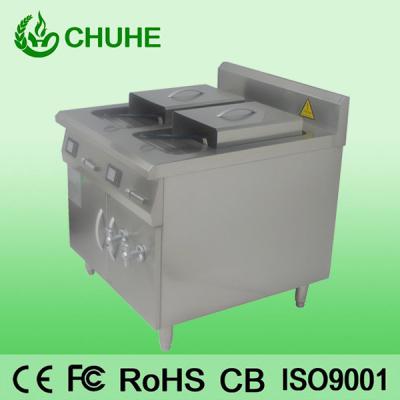 China Counter restaruant 2 tank 4 basket deep fryer with 8kw for sale