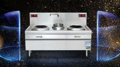 China gama china del wok de la inducción 40000W resistente a la corrosión con las hornillas dobles en venta