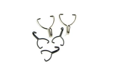 China Flat Small Metal J Hooks Clips For Pegboard Pipe Hanger Clothes Wall Mount for sale