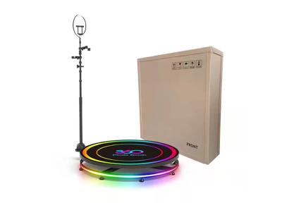 China 4 People 360 Picture Booth 100cm 115cm 360 Camera Photo Booth Colored Strip Light for sale