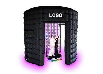 China Camera Led Blow Up Photo Booth Black Inflatable Photo Booth Printing for sale