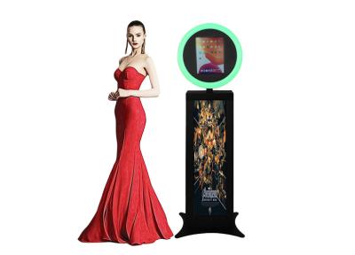 China Portable Photo Booth Shell Stand For Ipad 12.9'' Rgb With Ring Light Music Sync Box Metal Selfie Detachable for sale