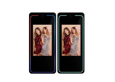 China Ovaler magischer Spiegel-Passfotoautomat-Hochzeits-Spiegel-Passfotoautomat mit Kamera und Drucker Kiosk zu verkaufen