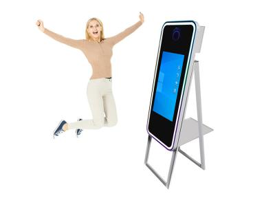 China Party Selfie Mirror Photo Booth Touch Screen Magical Mirror With Photo for sale