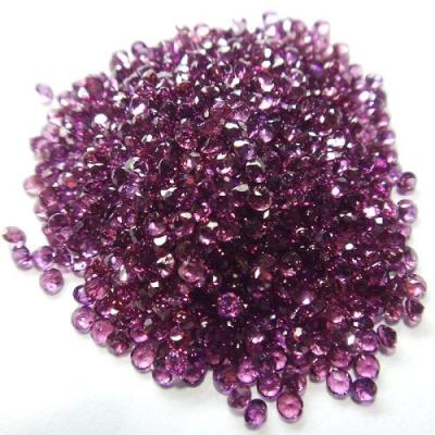 China Round Natural Rhodolite Gemstones Garnet For Gemstone Jewelry 1mm for sale
