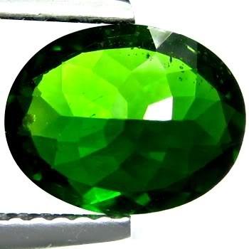 China Oval Green Chrome Diopside Gemstone Natural 9 × 7mm For Diopside Rings for sale