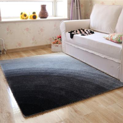 China 4D Polyester Shaggy Carpet in Gradient Color Best for Living Room for sale