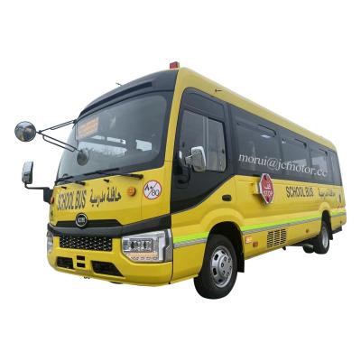 China Customized 7m Coaster Model School Student Shuttle Bus Iveco Chassis System 100kw Diesel Engine for sale