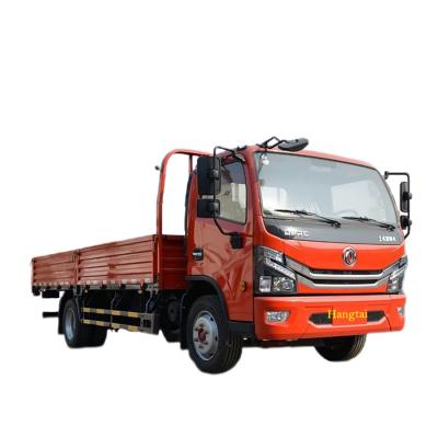 China Single Row Transit Box Truck Column Plate Logistics Transportation Red Cargo Truck for sale