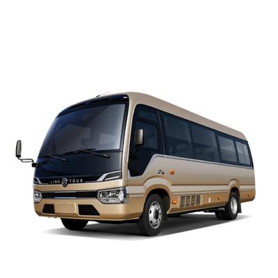 China Luxury Coaster Buses Leather Seats 7m 150hp Diesel Engine LED Headlight for sale