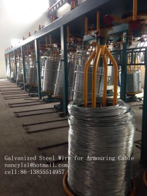 China Alambre de acero con poco carbono galvanizado de la inmersión caliente para la malla de alambre del cable del blindaje en venta