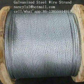 China El filamento de alambre de acero galvanizado multifuncional, 3 /8 “galvanizó el cable de los aviones para el mensajero en venta