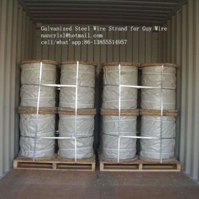 China Hot Dipped Galvanized Steel Cable Strand For Overhead Electrical Wire for sale