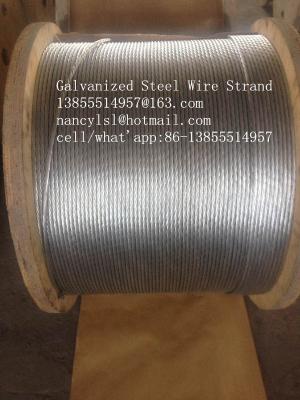 China Zinco durável cabo de fio de aço galvanizado revestido para o condutor de ACSR, estradas à venda
