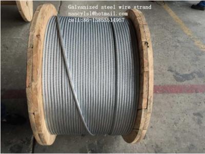 China ASTM B498 galvanisierte Abspannung, 1*19 galvanisiertes 1*7 Drahtseil mit Haftvermögen zu verkaufen
