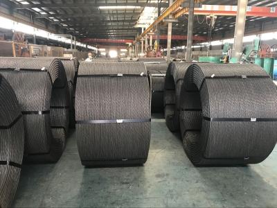 China 15.24mm ASTM A416 Grade 270 1860 MPA PC Steel Wire / Stiffness Stranded Steel Cable for sale