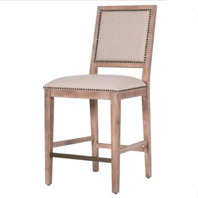 China 2018 New Furniture rustic bar stools with solid wood  high bar chair for sale
