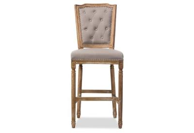 China Retro bar stool of 2018 french  ,with high quailty wood and fabric to make for sale