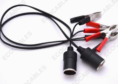China Copper Conductor DC Power Extension Cables With Alligator Clip / L-33 Jacket for sale