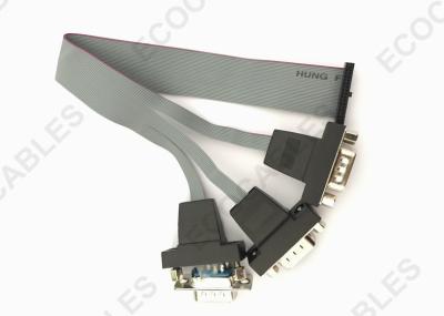 China 0.635mm Pitch Flat Ribbon Cable Assembly UL20674 30AWG IDC To D-SUB Male Connector for sale