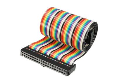 China IDC Rainbow 40 Pins Connector Flat Ribbon Cable for sale