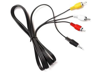 China 3.5mm Male to 3 RCA Male Stereo Audio Video Male AUX Cable Cord for sale