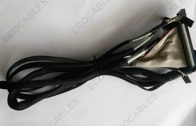 China Braided UL2651 Cable Assembly For Graphic Plotter / Scanner With IDC Connectors for sale