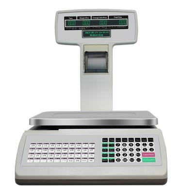 China Escala 30kg Bill Ticket Receipt Printing Scale da caixa registadora da precisão alta à venda