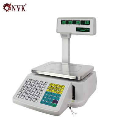 China 30kg Electronic Barcode Label Printing Weighing Scales Cash Register Barcode Scale for sale