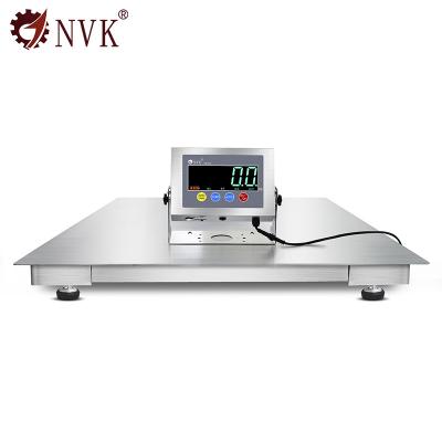 China NVK SCS-NK-K5 Floor Scale Stainless Steel 1T 2T 3T 5T Digital Industrial Scale 1*1m 1.2*1.2m 1.5*1.5m for sale